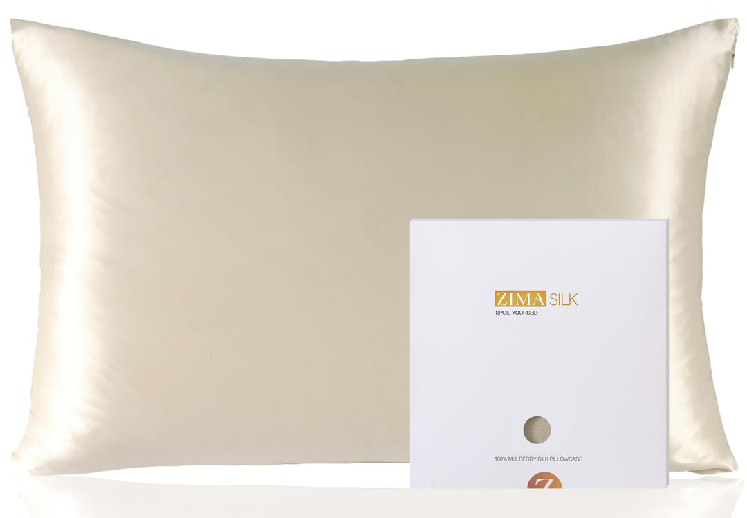 ZIMASILK Kissenbezug aus 100% Seide für Haare und Haut. Doppelseitige 19 Momme Reine Maulbeerseide K