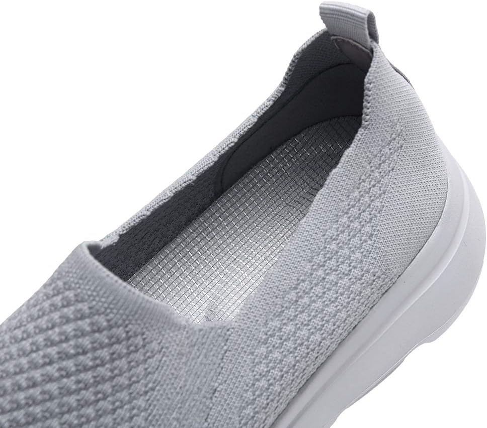 Puxowe Herren Slip On Schuhe Stricken Atmungsaktiv Leicht Freizeitschuhe Sneaker Shoes Männer 42 EU