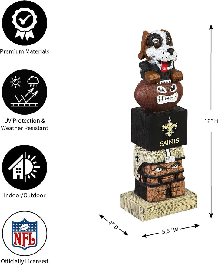 Team Sports America NFL Unisex NFL Tiki Totem New Orleans Saints 41 cm New Orleans Saints, New Orlea