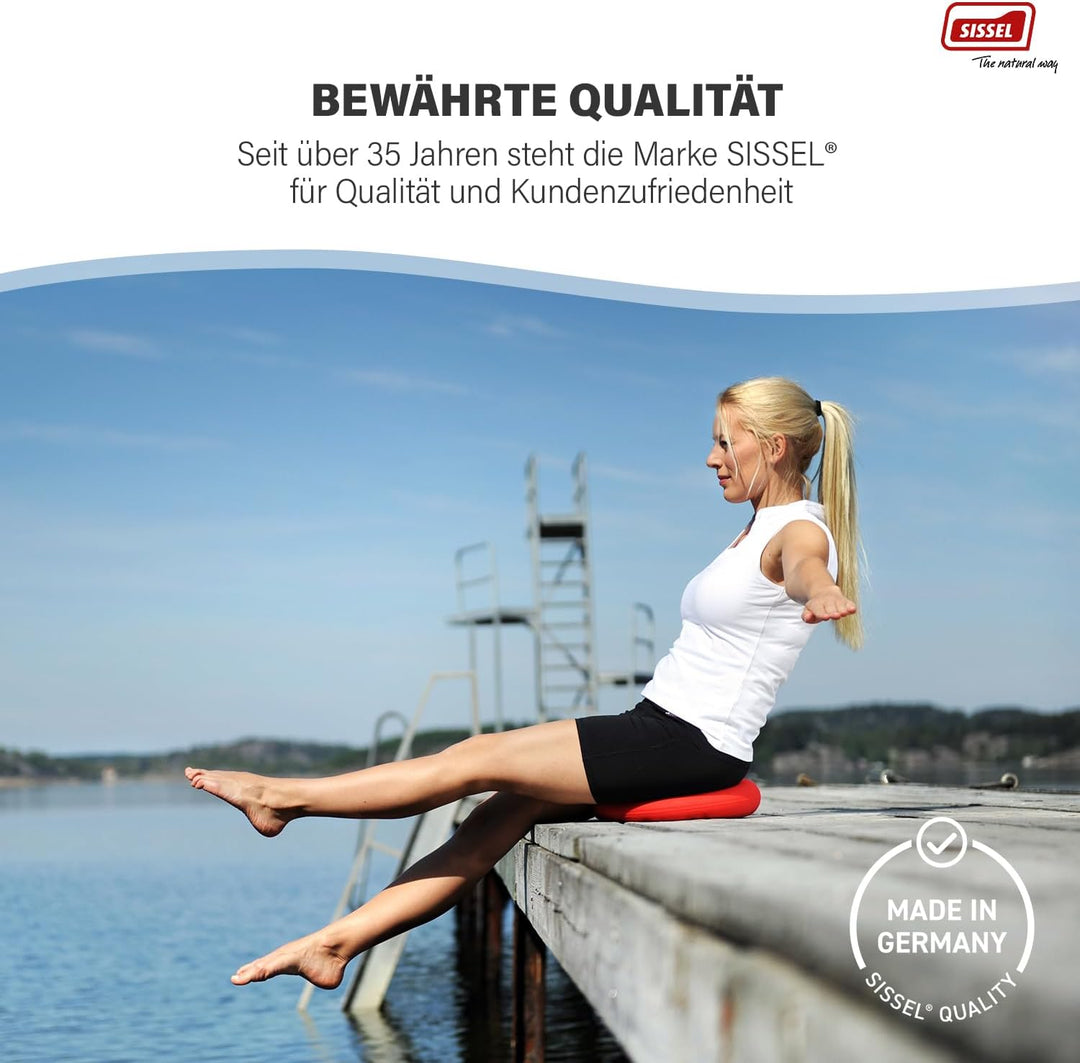 SISSEL SITFIT Plus, Luftgefülltes Sitzkissen, Balance und Sitzhaltung , Ø 37 cm, schwarz Schwarz Sin