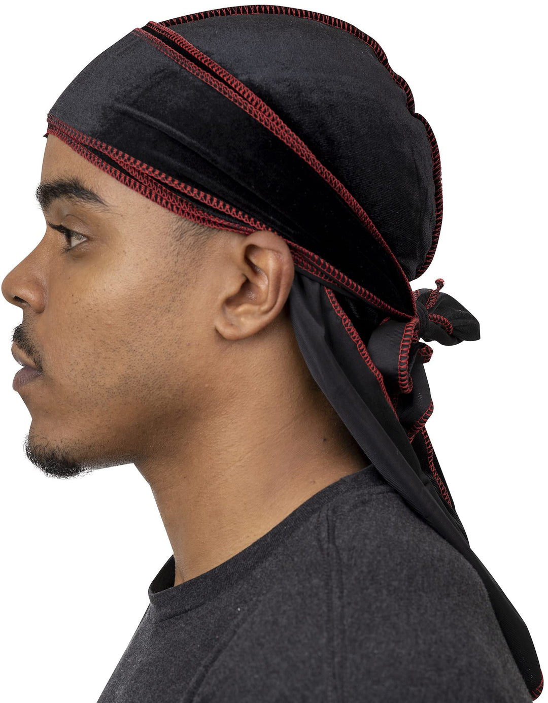 Veeta Superior Velvet Durag – Weiche Samt-Durags für Männer und Frauen, Lange, doppelt breite Träger