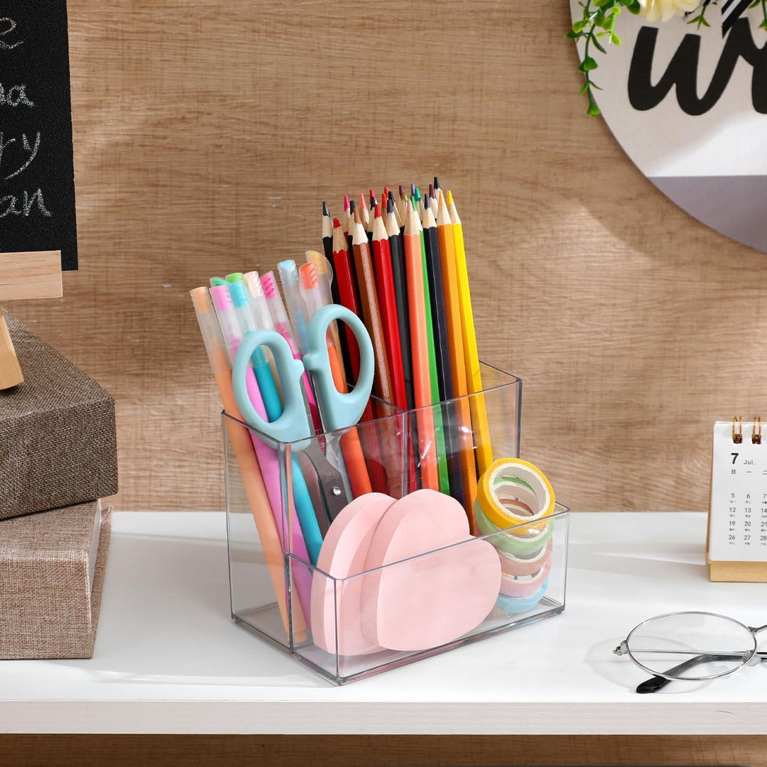 Desktop Kosmetikpinselhalter Clarity Organizer Make-up Pinsel Organizer Klar Stift Becher Schreibtis