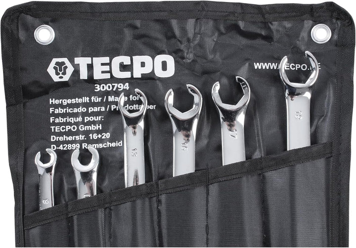 TECPO Bremsleitung Schlüssel 8-19mm Ringschlüssel Satz mit Bremsflüssigkeit DOT4, 3 Liter