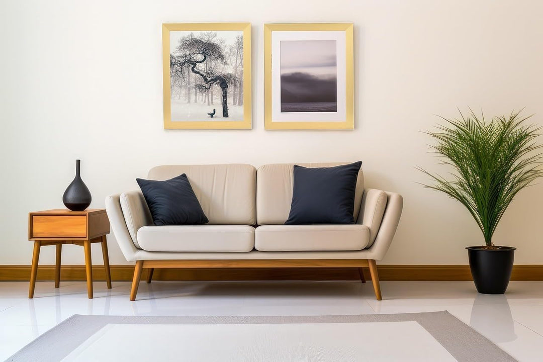 Stallmann Design Bilderrahmen 80x100 cm gold Holz mit Acrylglas Rahmen-Breite 40mm Posterrahmen Wech