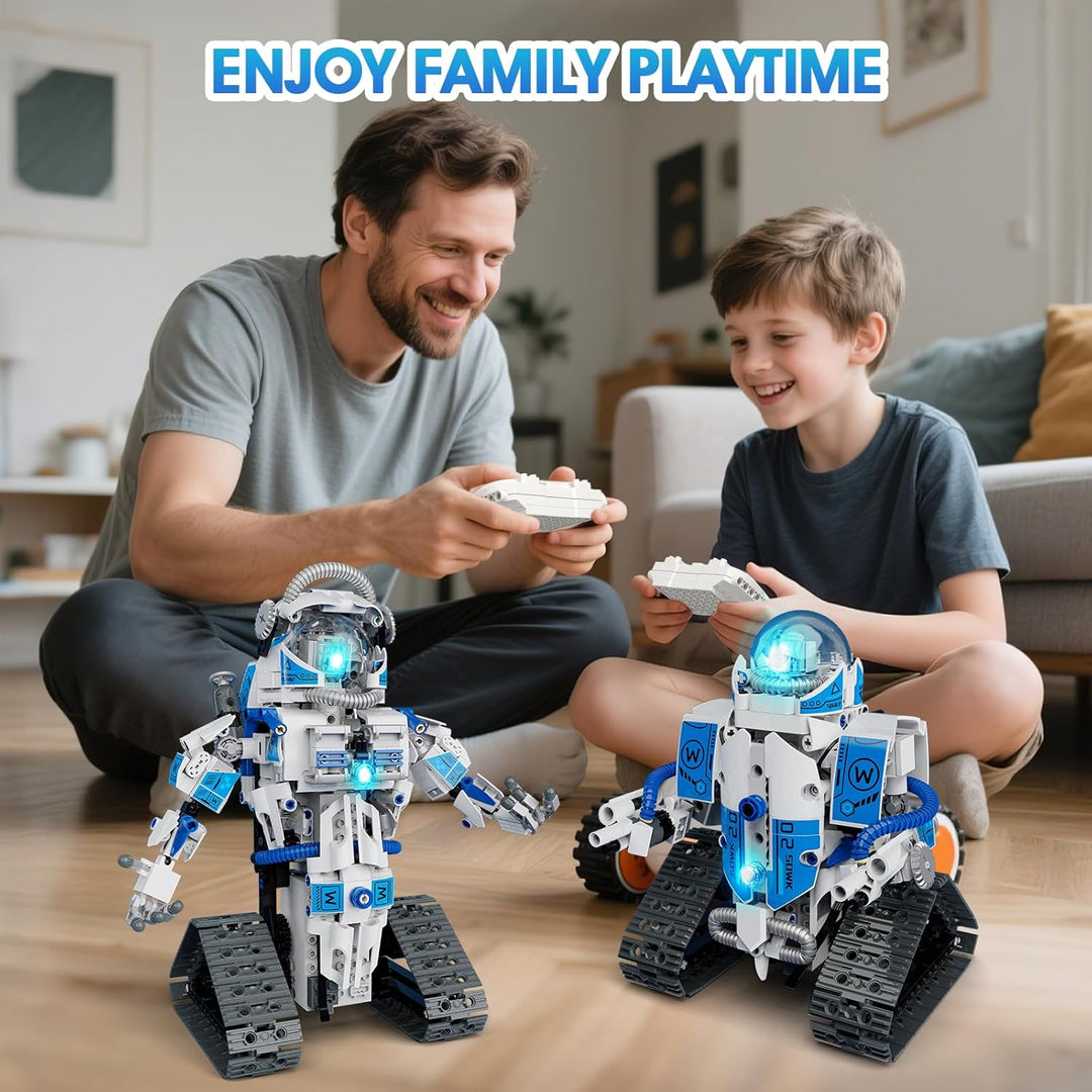 Sunrad Technik Roboter Bauspielzeug für Kinder,6 in 1 App & Fernsteuerung Technic Roboter EIN Ketten
