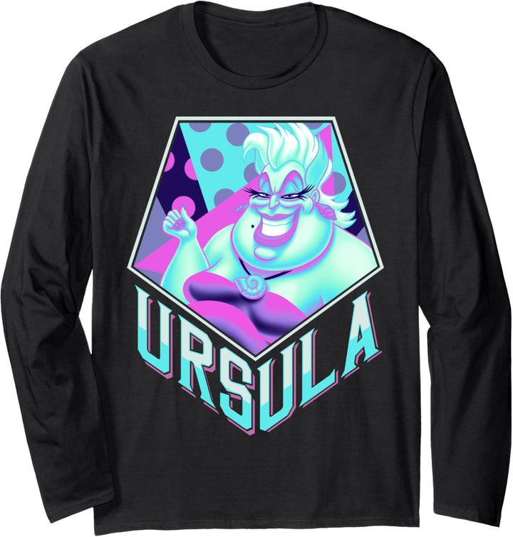 Disney Villains Ursula Pentagon Neon Portrait Langarmshirt