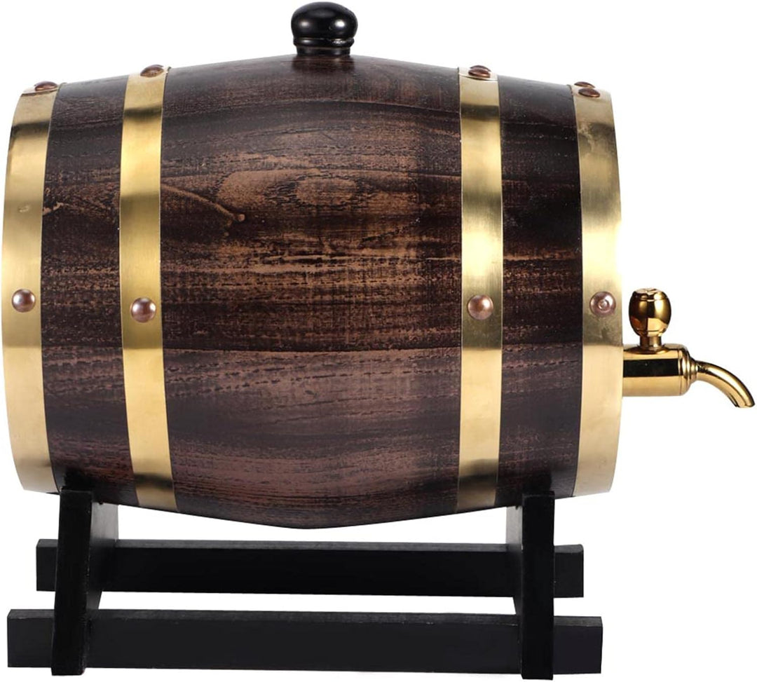 Oumefar 3L Eichenfass Weinfass Retro Vintage Eiche Holz Schwarzwein Brandy Whisky Bourbon Tequila Ei
