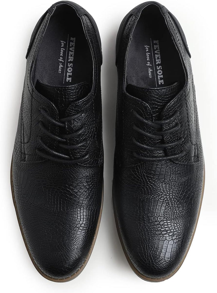 Feversole Men's Classic Dress Marc Herren Anzugschuhe Derby Schnürschuhe Business Schuhe Formale Mod
