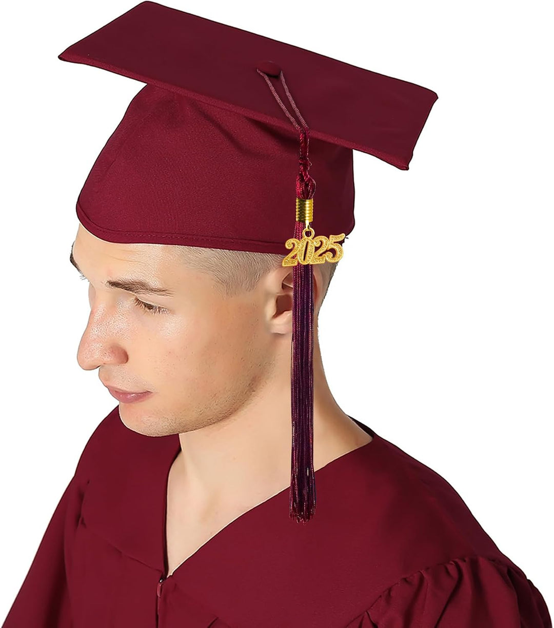 GraduationMall Abschluss Talar Doktorhut 2026 Abschlussoutfit für Abitur,Bachelor,Master,Akademische