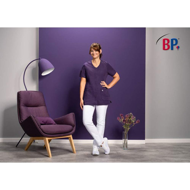 BP Med Tunics 1764-241-0890 Kasack für Damen - 1/2 Ärmel und V-Ausschnitt - 49% Baumwolle, 48% Polye