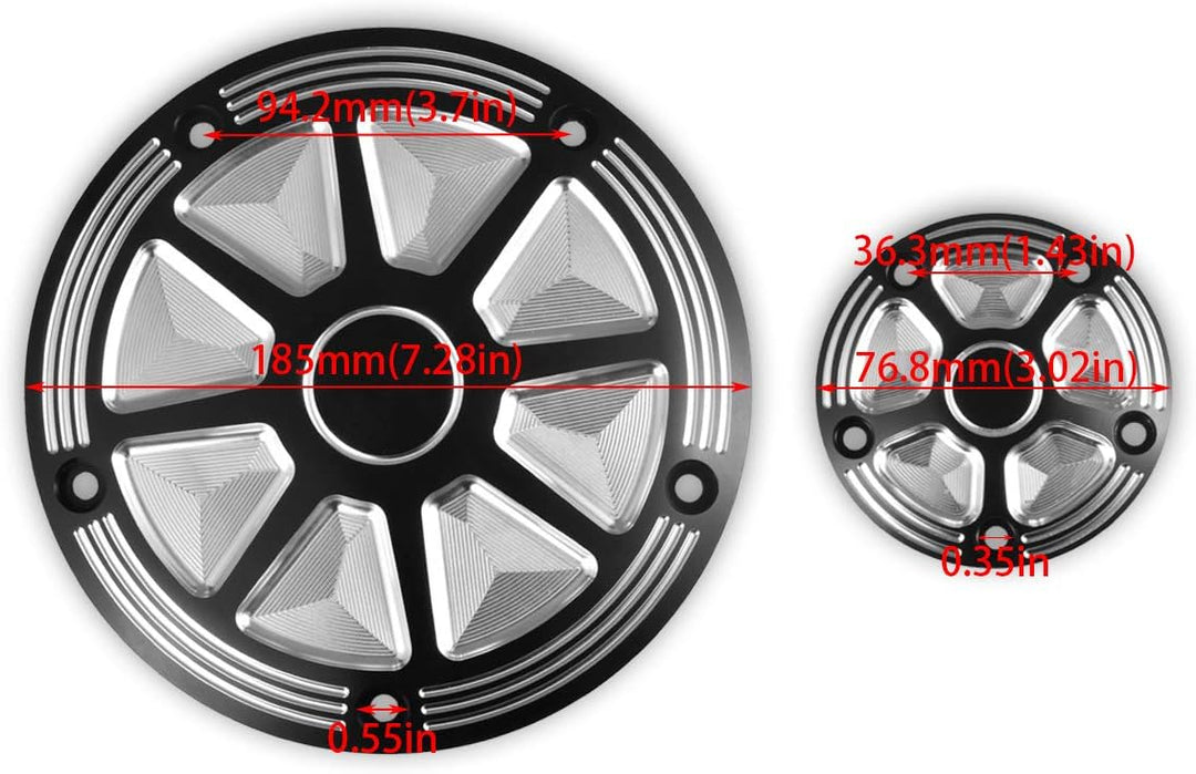 NATGIC Motorrad Derby Abdeckung CNC Aluminium Derby Abdeckung Motor Timing Timer Abdeckung für Harle
