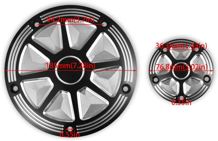 NATGIC Motorrad Derby Abdeckung CNC Aluminium Derby Abdeckung Motor Timing Timer Abdeckung für Harle
