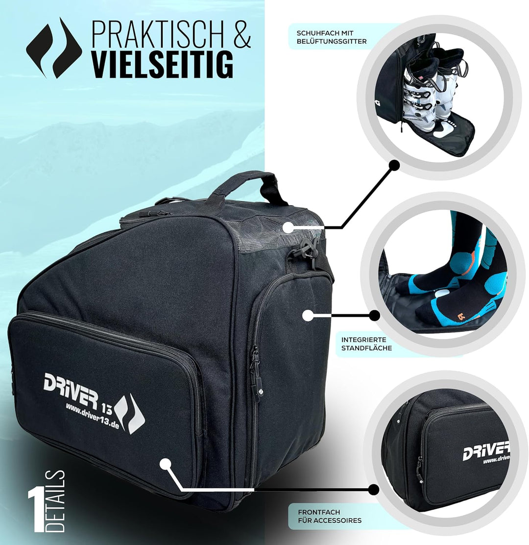 Driver13 Skistiefeltasche Bootbag No.03 mit extra Brillenfach und Helmfach