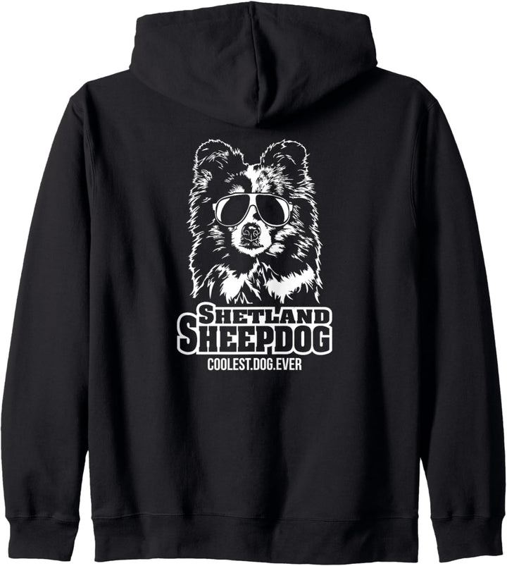 Lustiger Shetland Sheepdog coolest dog ever Hundespruch Kapuzenjacke