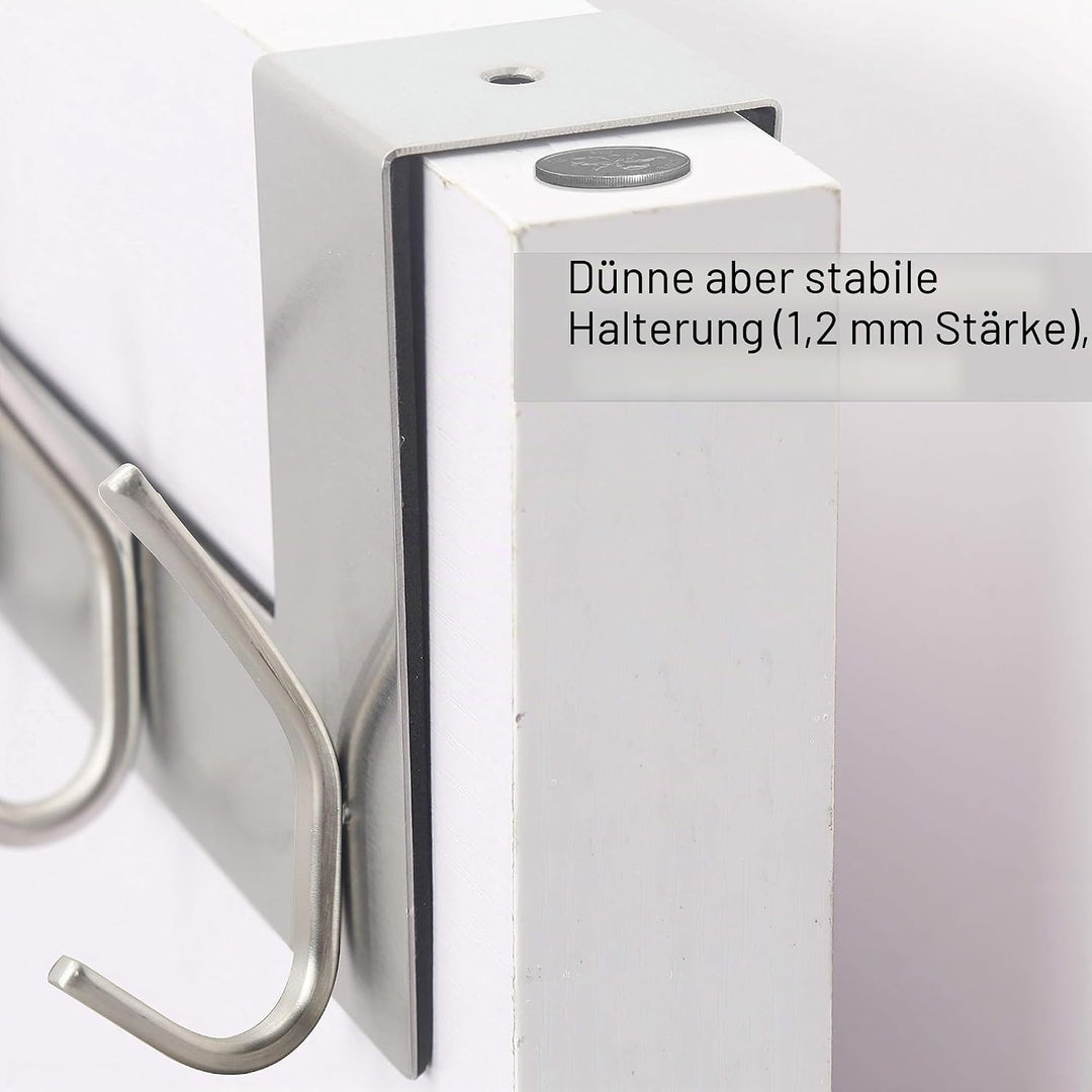 WEBI Türhaken zum Einhängen,Türgarderobe mit 6 Haken,Türaufhänger,Kleiderhaken Tür,Haken Tür,Türhake