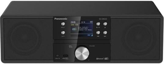 Panasonic SC-DM202EG-K Kompaktes Micro HiFi Stereosystem mit CD, DAB+/FM Radio, USB und Bluetooth, 2