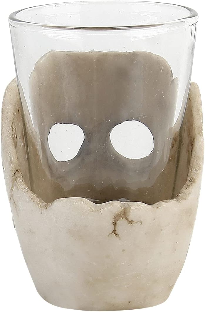 Nemesis Now Six Shooter Skulls Schnapsgläser 14cm Elfenbein 7 Stück (1er Pack) Beige, 7 Stück (1er P