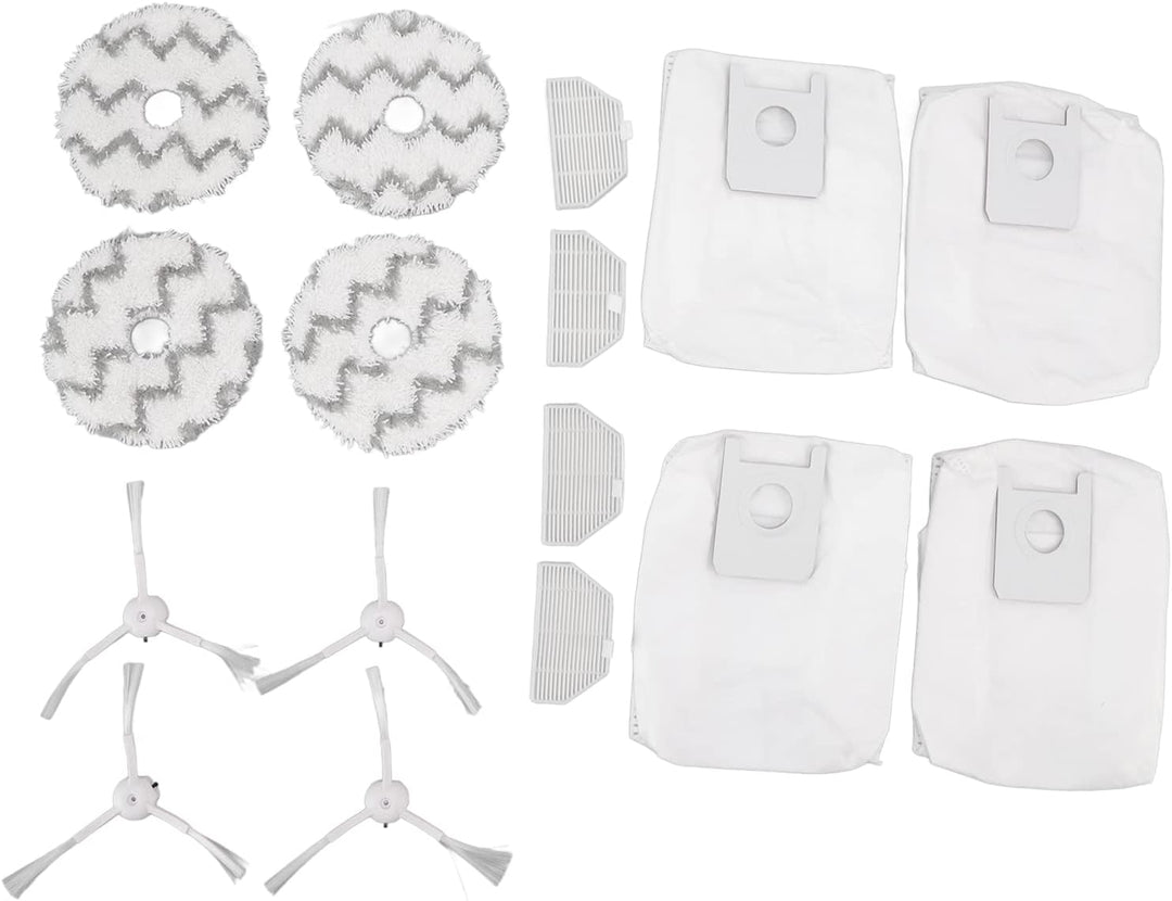 TOPINCN Kehrroboter-Zubehör Staubsauger-Ersatzkit für Roidmi Eva SDJ06RM Kehrmaschine, Inklusive 4 S