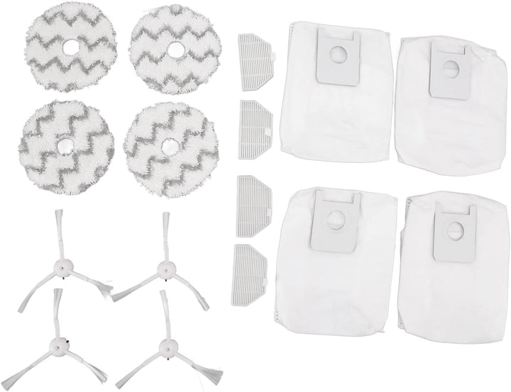 TOPINCN Kehrroboter-Zubehör Staubsauger-Ersatzkit für Roidmi Eva SDJ06RM Kehrmaschine, Inklusive 4 S