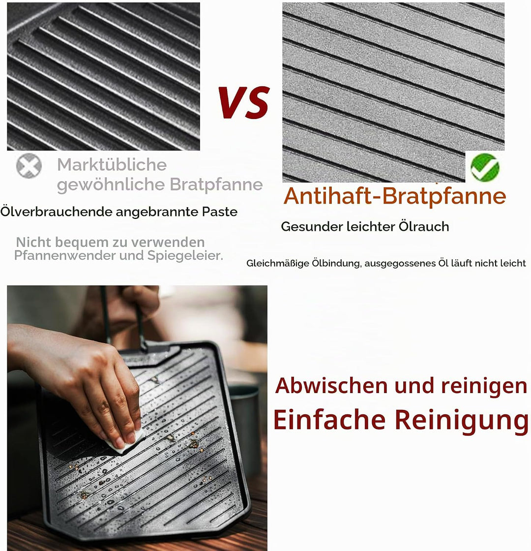 Naturehike Antihaft-Bratpfanne, Faltbarer Griff, Outdoor-Grillpfanne, Aluminium-Steakpfanne, Tragbar