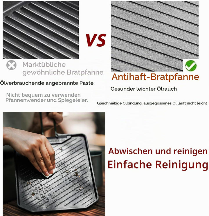 Naturehike Antihaft-Bratpfanne, Faltbarer Griff, Outdoor-Grillpfanne, Aluminium-Steakpfanne, Tragbar