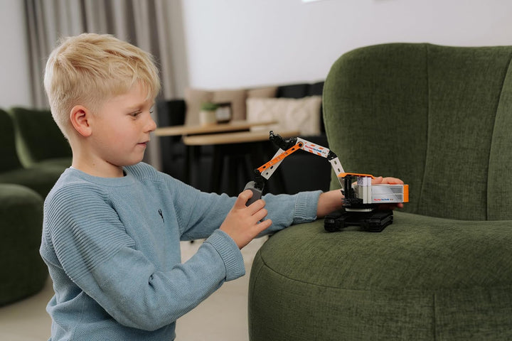 fischertechnik Digger 576104 – pädagogisches Konstruktionsspielzeug, Bagger-Spielzeug-Bausatz für Ki
