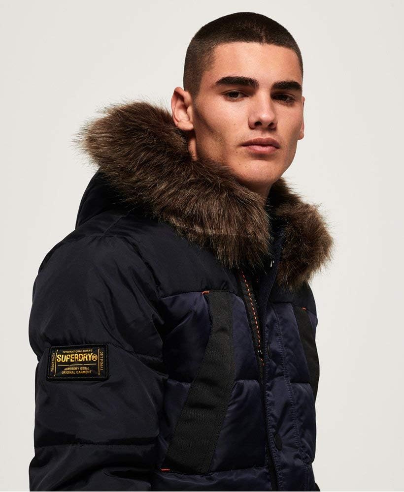 Superdry Herren Chinook Jacke Marineblau L