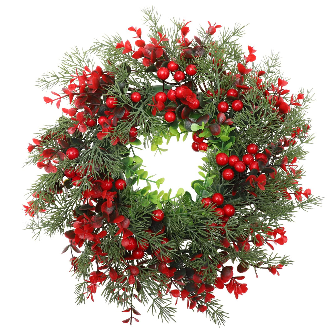 VALICLUD Weihnachtskranz Tannenkranz Türkranz Beerenkranz: Weihnachten Kranz Beeren Girlande Winterk