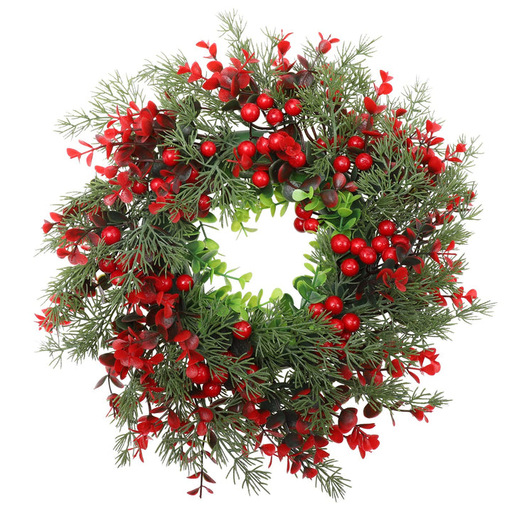VALICLUD Weihnachtskranz Tannenkranz Türkranz Beerenkranz: Weihnachten Kranz Beeren Girlande Winterk