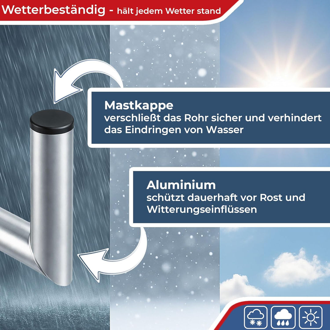 Premium X 45cm Wandhalter Aluminium SAT ALU Wand Halterung mit Schraubensatz für Wand Montage 45cm m