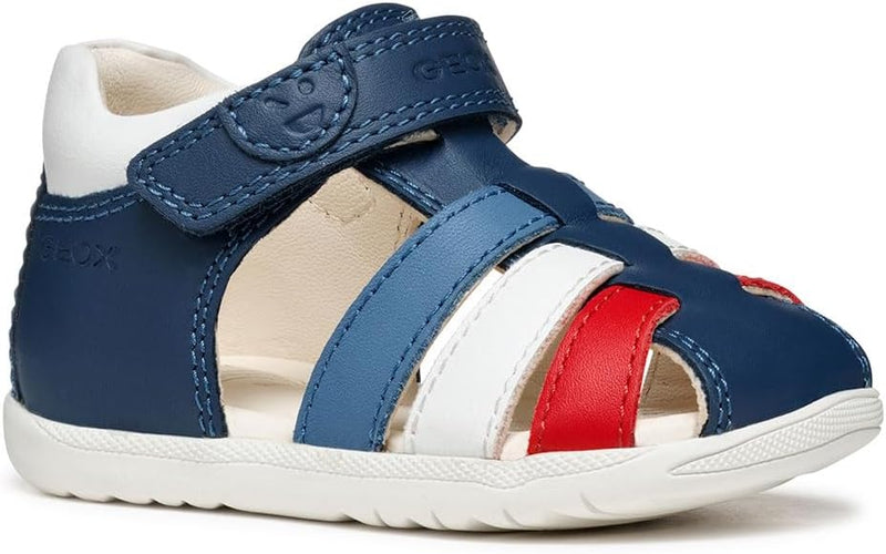 Geox Baby-Jungen B Macchia Boy Sandal 18 EU Avio White, 18 EU Avio White