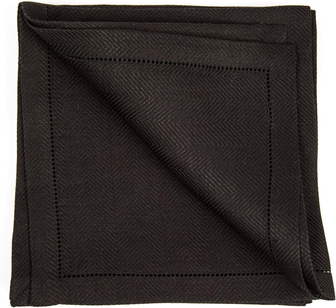 LinenMe Emilia X4 Servietten, 45,7 x 45,7 cm schwarz
