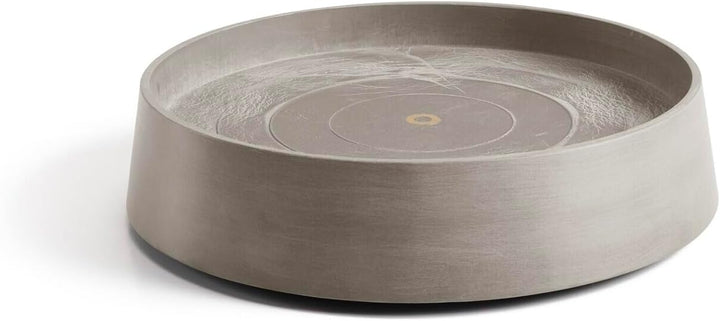 Ecopots Untersetzer rollbar für Blumentopf Oslo 45 braungrau rund - Durchmesser innen 35 cm/aussen 4