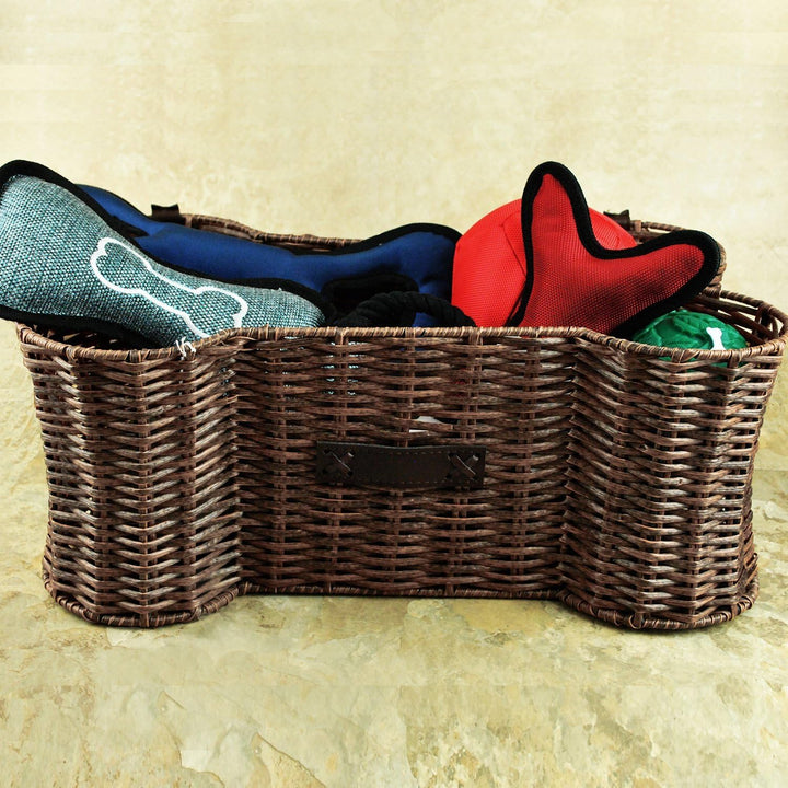 Bone Dry Pet Storage Collection Spielzeugkorb, mittelgross, 53,3 x 33 x 20,3 cm, brauner Kunststoff