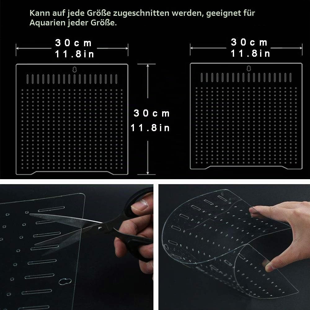 BEGONDIS Trennwande für Aquarien für Mischzucht aus PET/PETP, Aquarium Fish Tank Divider. 3030, 3030