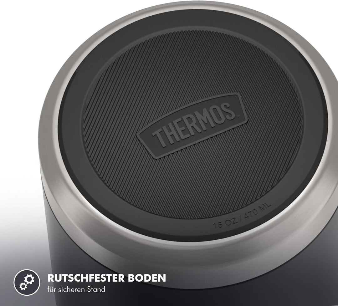 Thermos ICON Thermobehälter für Essen 0,47 l, 10 h heiss, graphite mat | 24 h kalt, auslaufsicherer