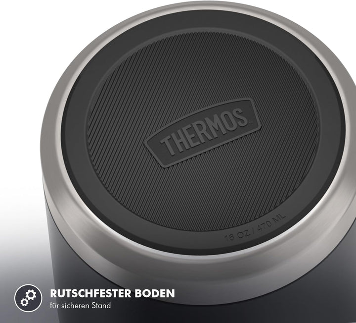 Thermos ICON Thermobehälter für Essen 0,47 l, 10 h heiss, graphite mat | 24 h kalt, auslaufsicherer