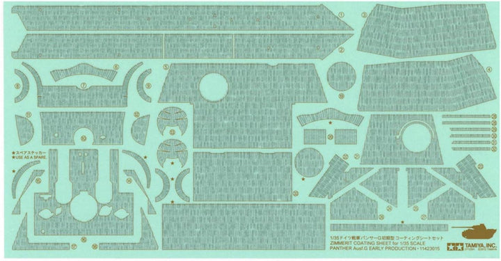 TAMIYA 30055 1:35 Dt. Panther G Frühe (Motor), originalgetreue Nachbildung, Plastik Bausatz, Basteln