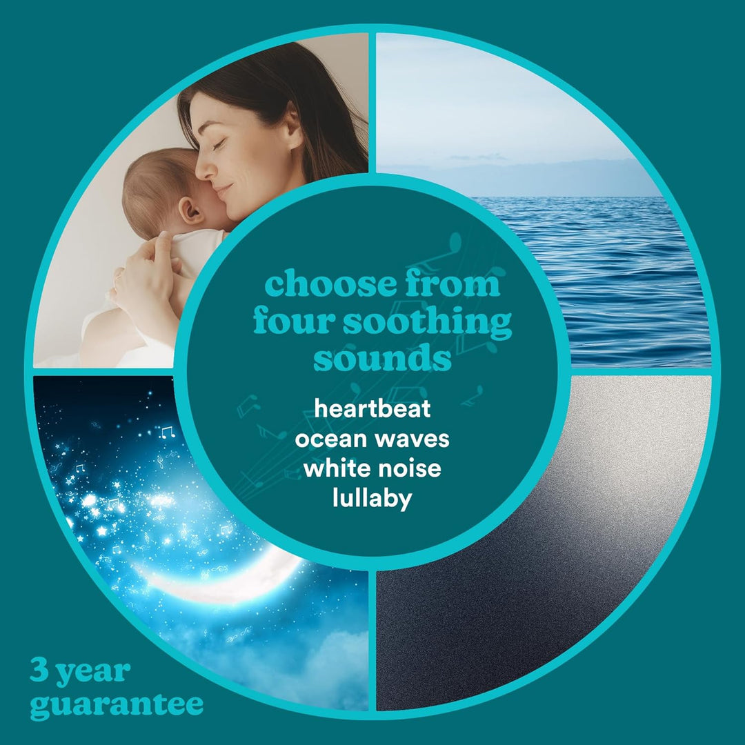 MyBaby SoundSpa Einschlafhilfe Baby - Sound machine, weisses Rauschen & beruhigende Klänge für Kinde