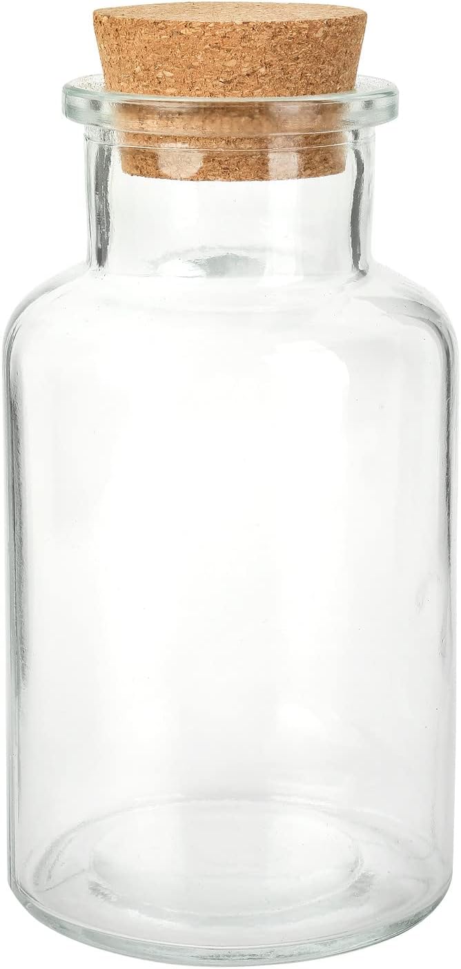 Schramm® Gewürzgläser 300ml rund wählbar 6, 12 oder 24 Stück 14 x 6,8 cm mit Kork Verschluss inkl. E
