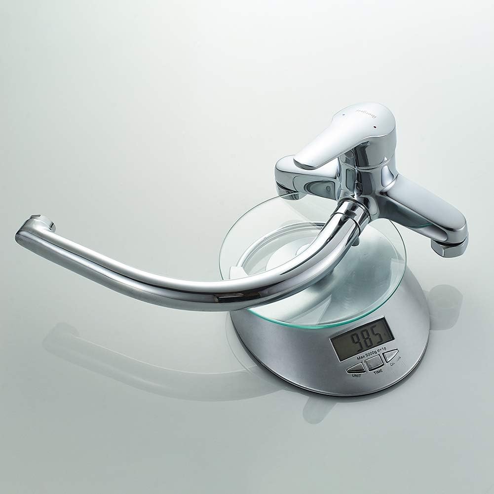 Ibergrif M16350 Roma, Wandmontage Küchenarmatur, Einhand Spültischbatterie, Wasserhahn Küche, Chrom