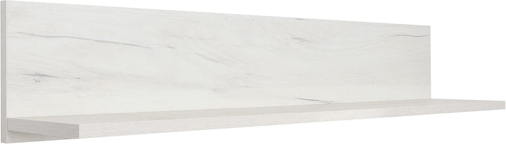 RICOO Wandregal 98 x 19 x 19 Eiche weiss, Spanplatte aus Holz, Hängereral WM052-EP, Regal Wand, Büch
