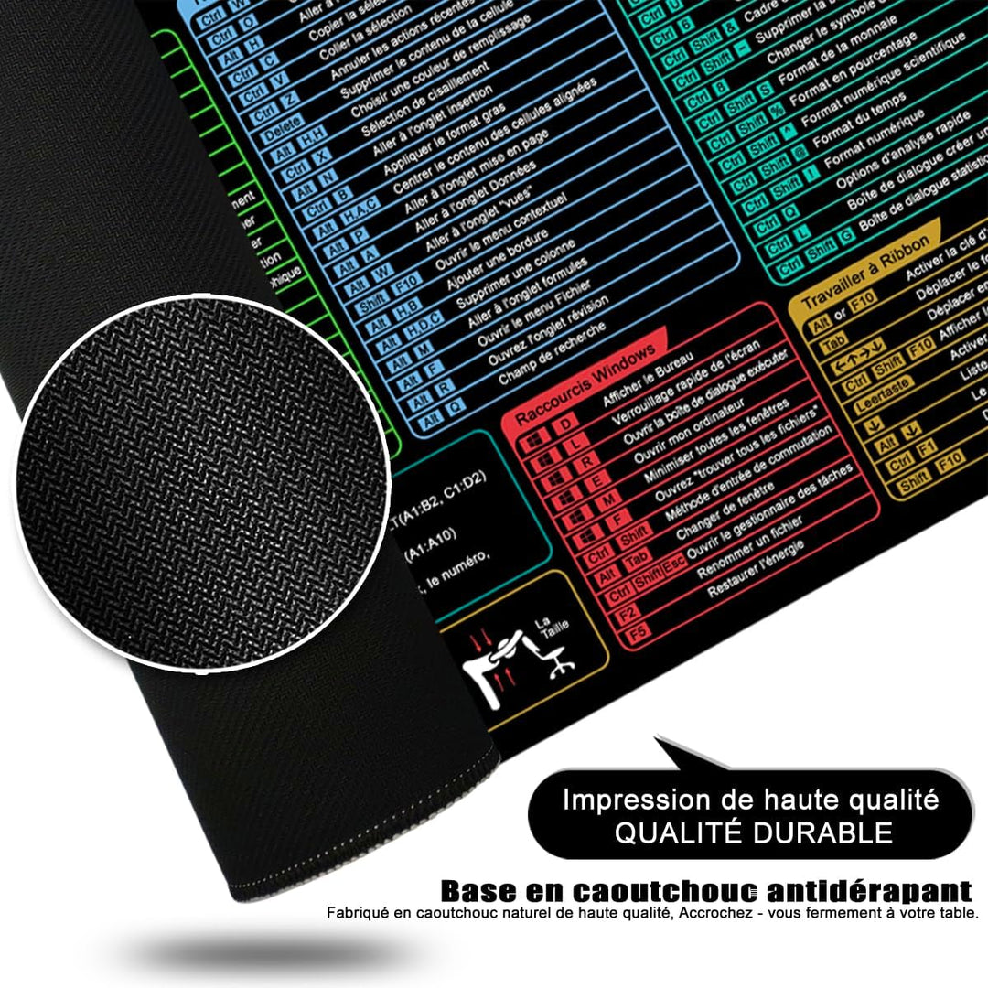 Excel Mauspad Französisch Schreibtischunterlage Gaming Mauspad Gross XL Desk Pad Bürozubehör Desk Ma