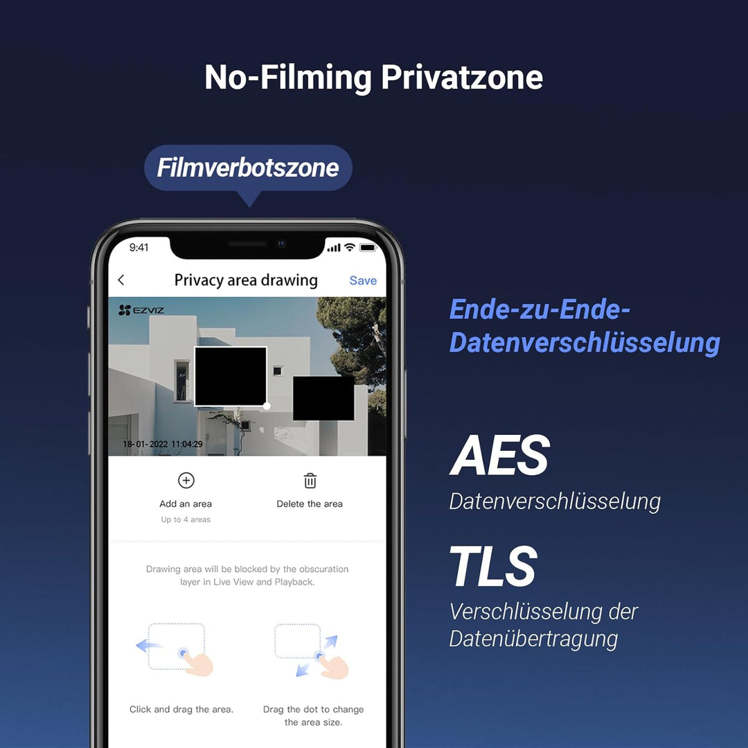 EZVIZ 2K Video Türklingel und Chime, Akku Doorbell Kit mit KI Personenerkennung, Zwei-Wege-Audio und