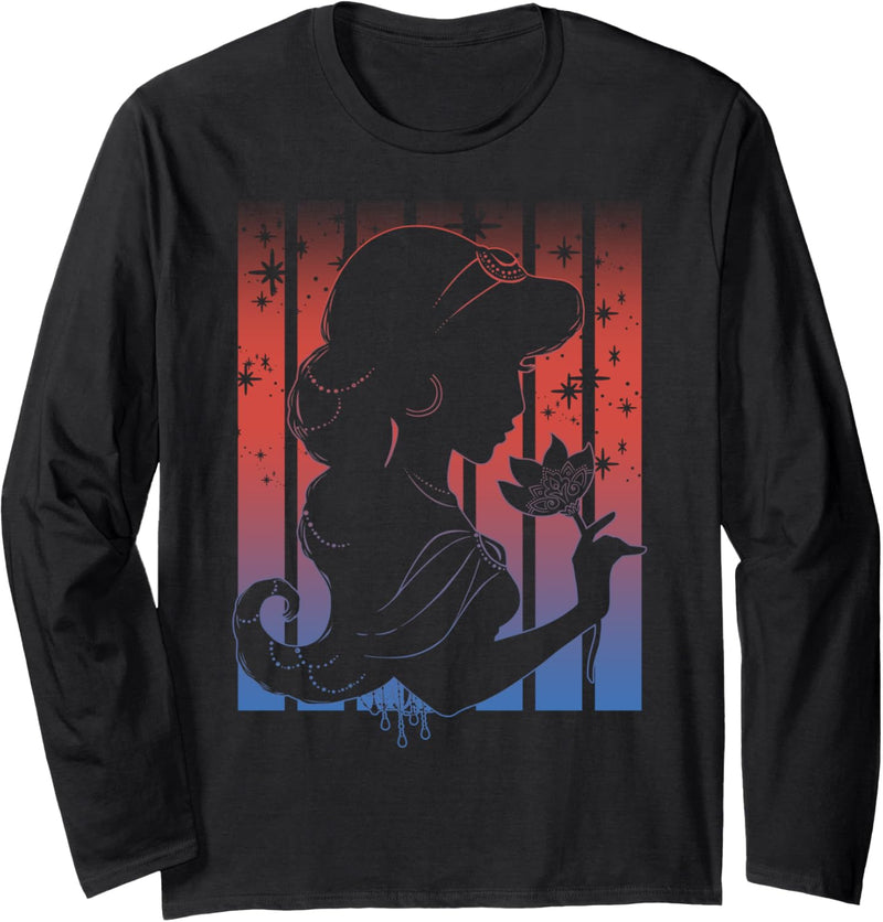 Disney Aladdin Jasmine Flag Silhouette Langarmshirt