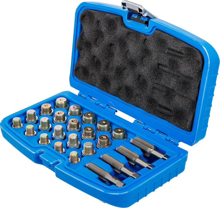 BGS 126 | Reparatursatz für Öl-Ablass-Gewinde | 64-tlg. Reparatursatz | 64-tlg., Reparatursatz | 64-