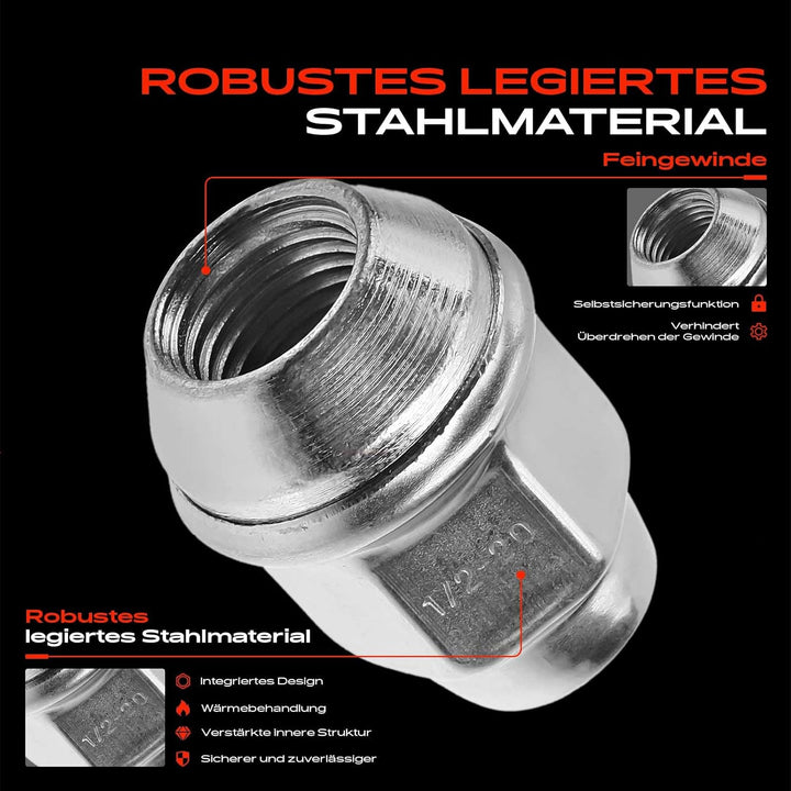 Frankberg 20x Radmutter Kompatibel mit Commander XH XK 3.7L-5.7L 2005-2010 Nitro 2.8L-4.0L 2006-2012