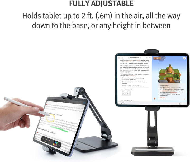 Twelve South HoverBar Duo (2nd Gen) for iPad/iPad Pro/Tablets | Adjustable Arm with New Quick-Releas