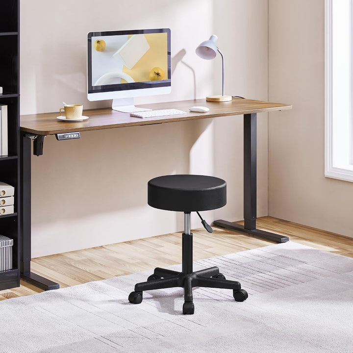 Yaheetech Rollhocker höhenverstellbar,Arbeitshocker Bürohocker 360° drehbar mit Rollen,Hocker Drehho