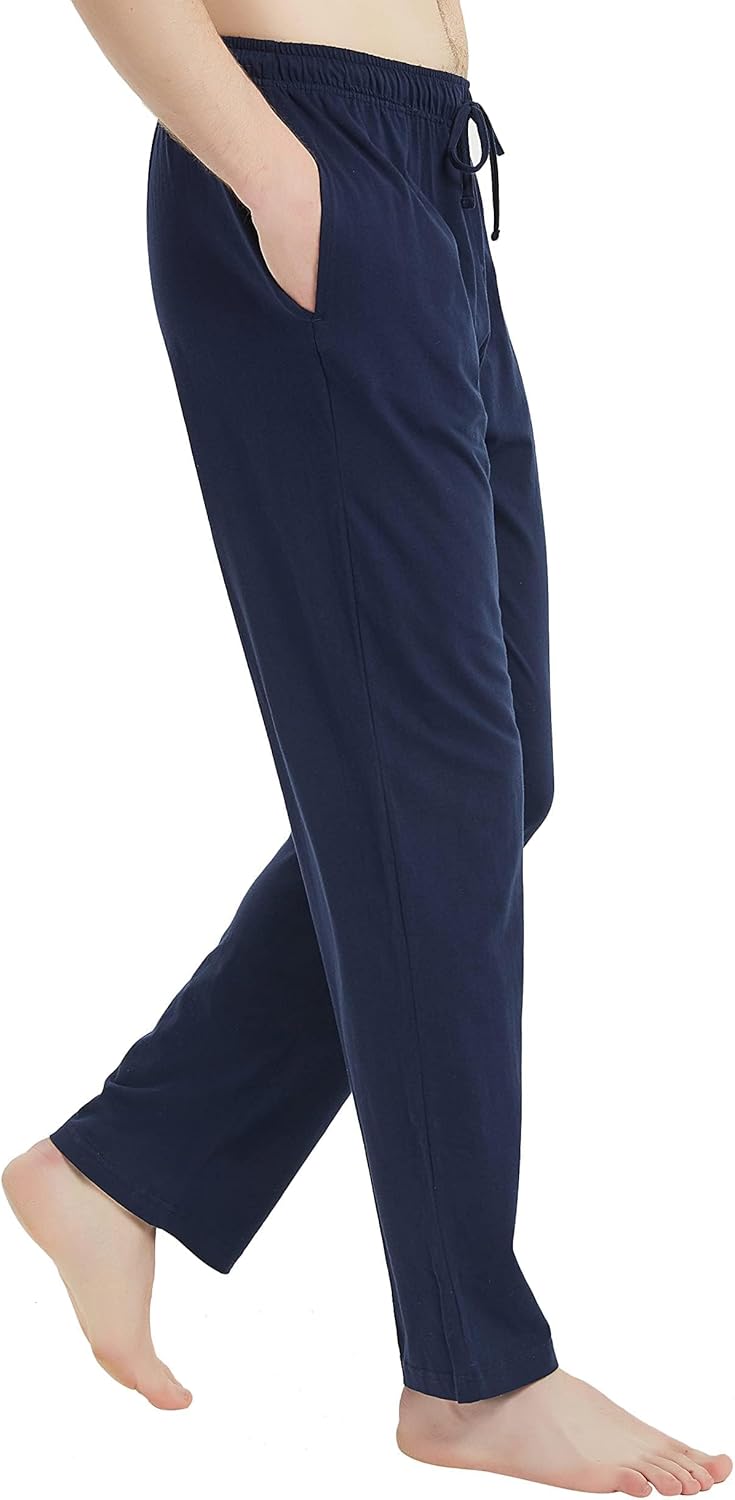 U2SKIIN Pyjamahose Herren lang 100% Baumwolle, Schlafhose Herren Schlafanzughose lang Pyjama Hose Sc